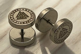 Edelstahl Ohrstecker "Valknut" mit Drehverschluss