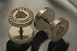 Edelstahl Ohrstecker "Valknut" mit Drehverschluss